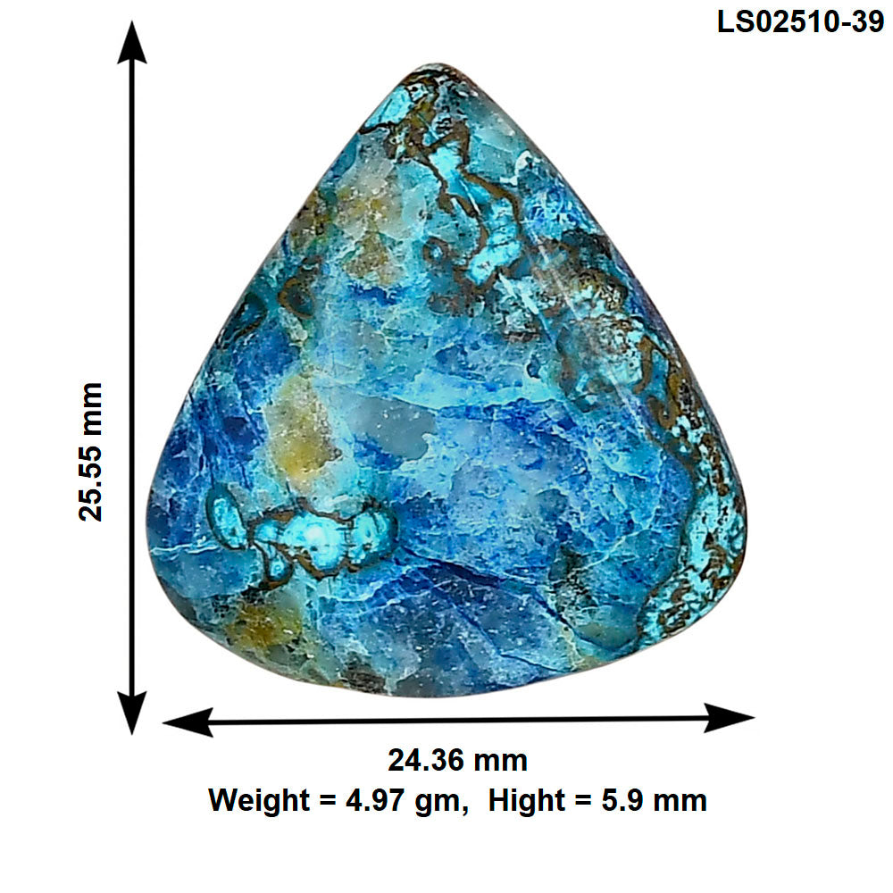 Shattuckite 25.55x24.36x5.9 mm Heart Gemstone LS02510-39