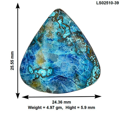 Shattuckite 25.55x24.36x5.9 mm Heart Gemstone LS02510-39