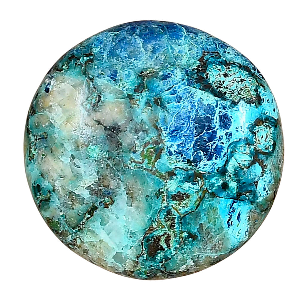 Shattuckite 28.73x28.45x7.4 mm Round Gemstone LS02514-39