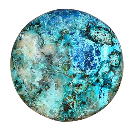 Shattuckite 28.73x28.45x7.4 mm Round Gemstone LS02514-39