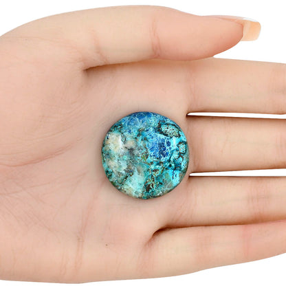 Shattuckite 28.73x28.45x7.4 mm Round Gemstone LS02514-39