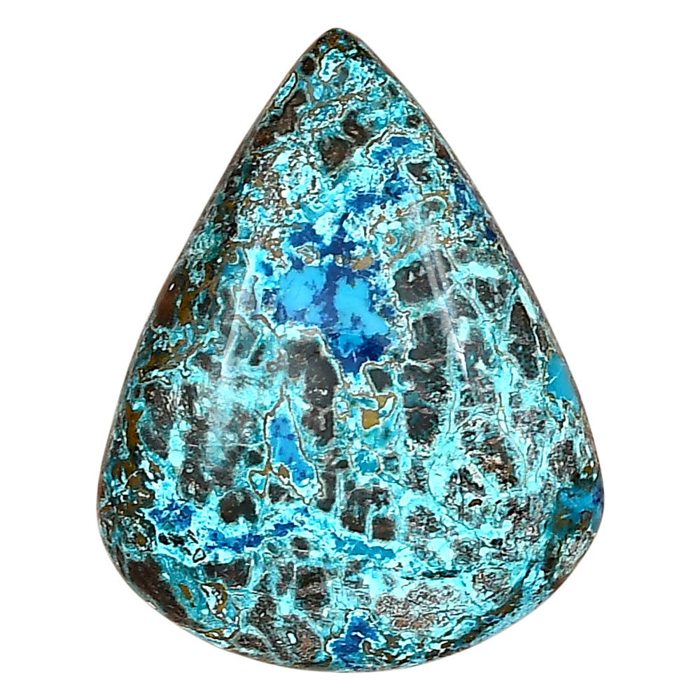 Shattuckite 32.77x25.7x7.5 mm Pear Gemstone LS02526-39