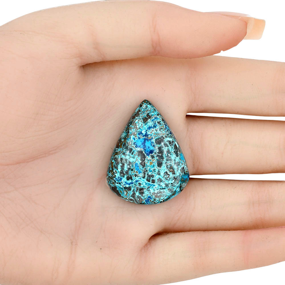 Shattuckite 32.77x25.7x7.5 mm Pear Gemstone LS02526-39