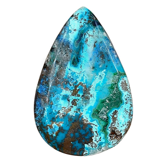 Shattuckite 33.95x22.61x5.4 mm Pear Gemstone LS02533-39