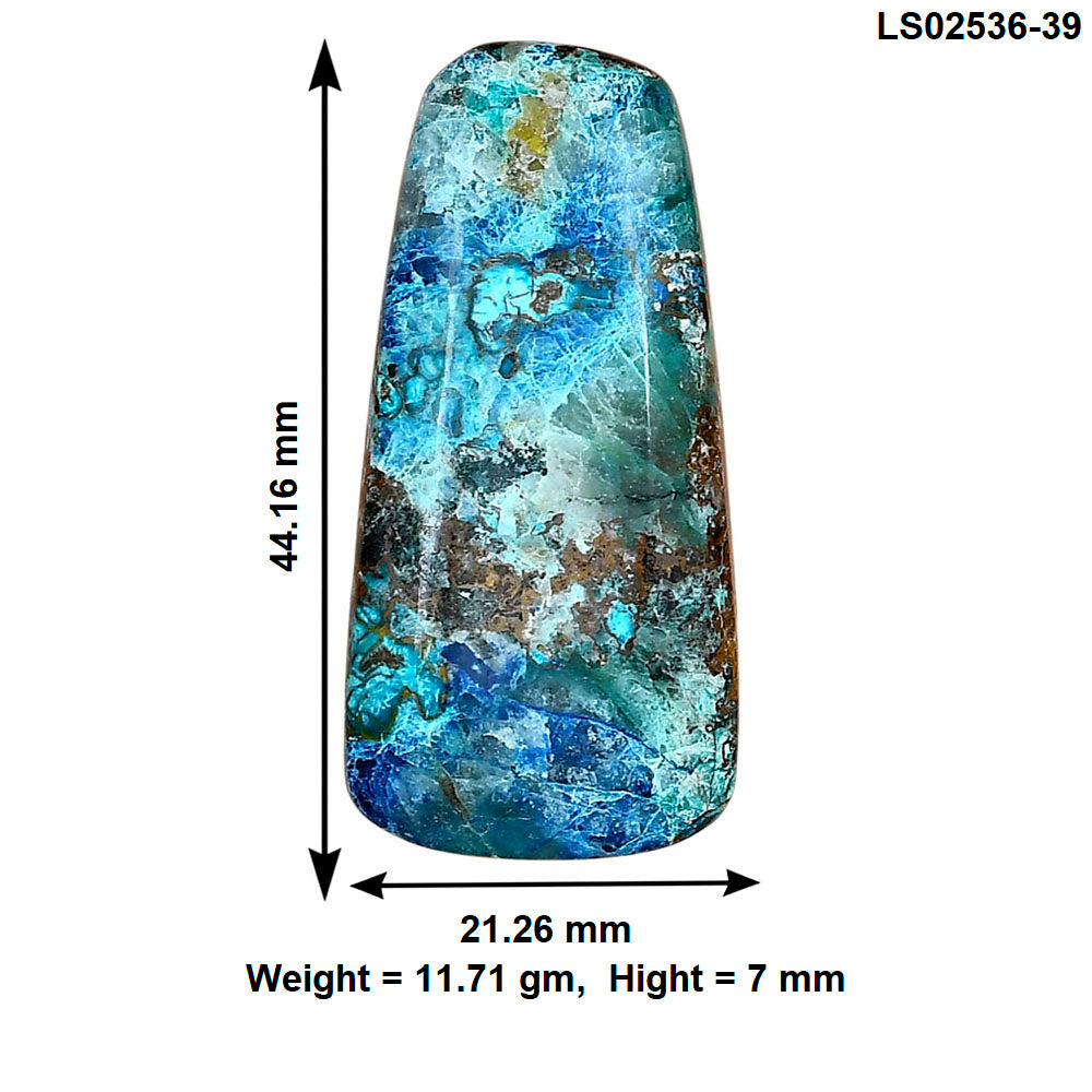 Shattuckite 44.16x21.26x7 mm Fancy Gemstone LS02536-39