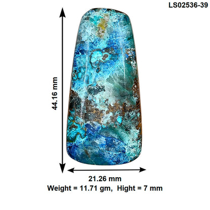 Shattuckite 44.16x21.26x7 mm Fancy Gemstone LS02536-39