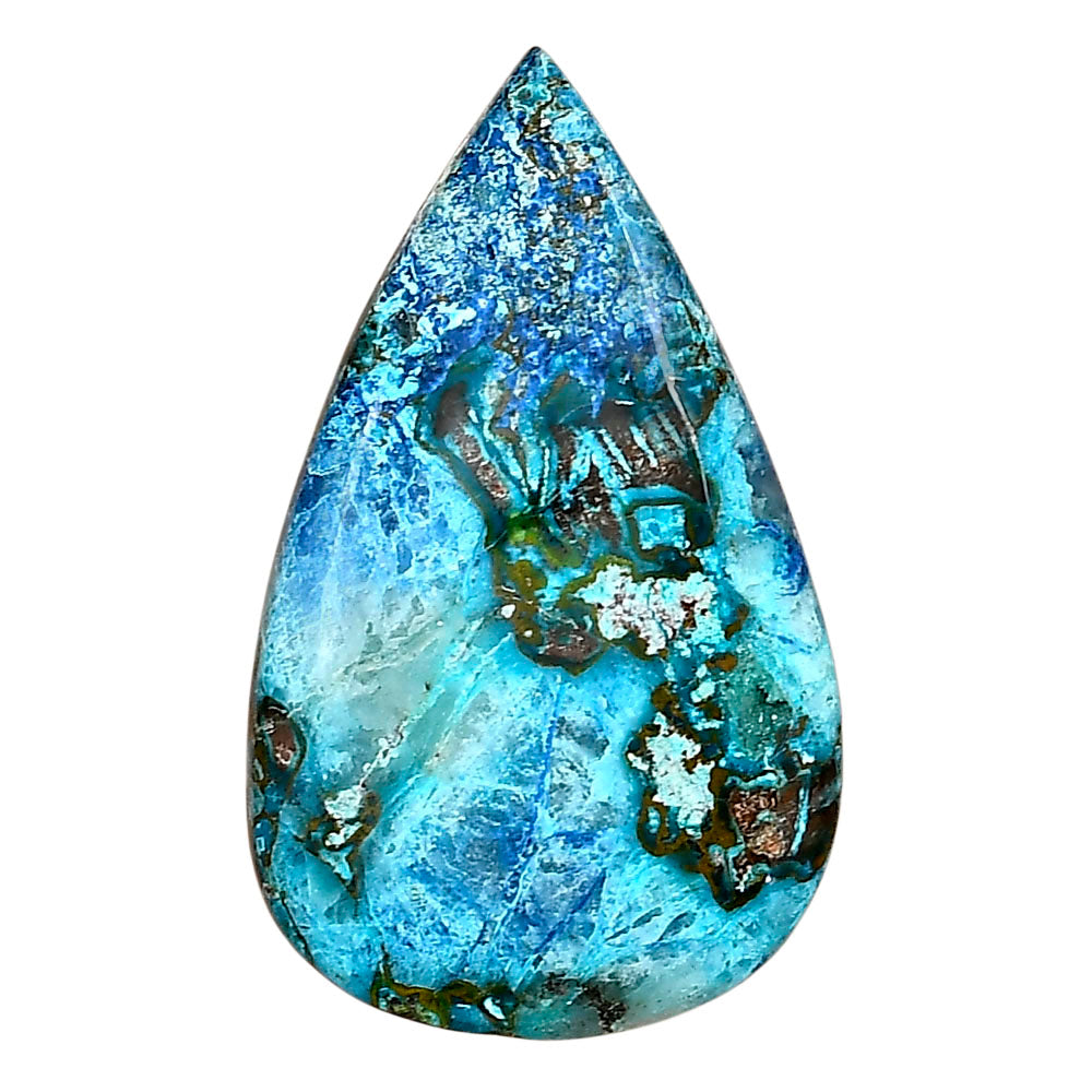 Shattuckite 38.53x23.19x6.2 mm Pear Gemstone LS02537-39