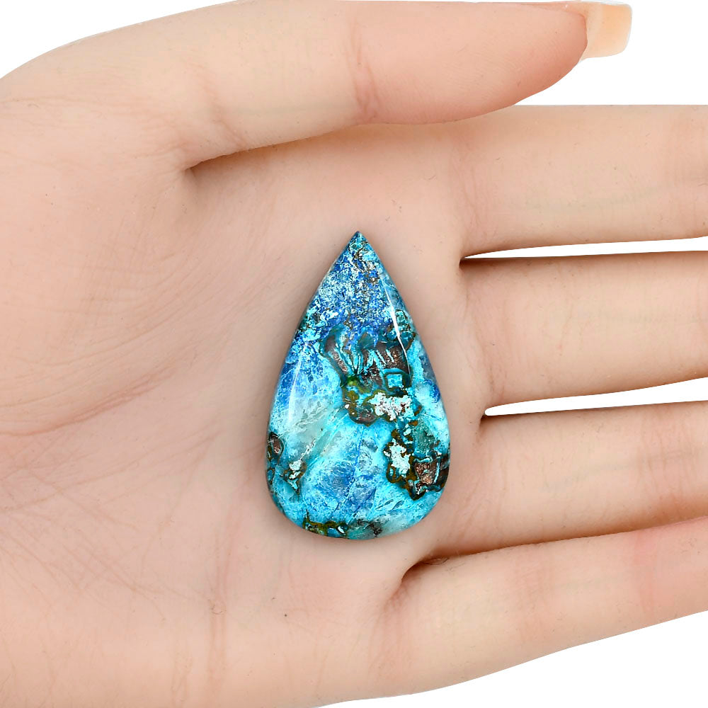 Shattuckite 38.53x23.19x6.2 mm Pear Gemstone LS02537-39
