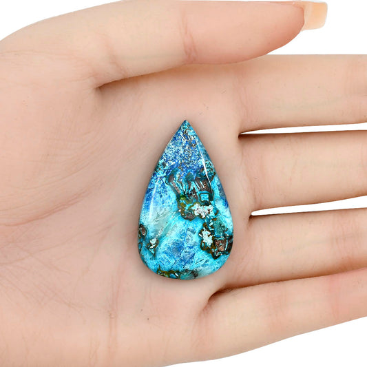 Shattuckite 38.53x23.19x6.2 mm Pear Gemstone LS02537-39