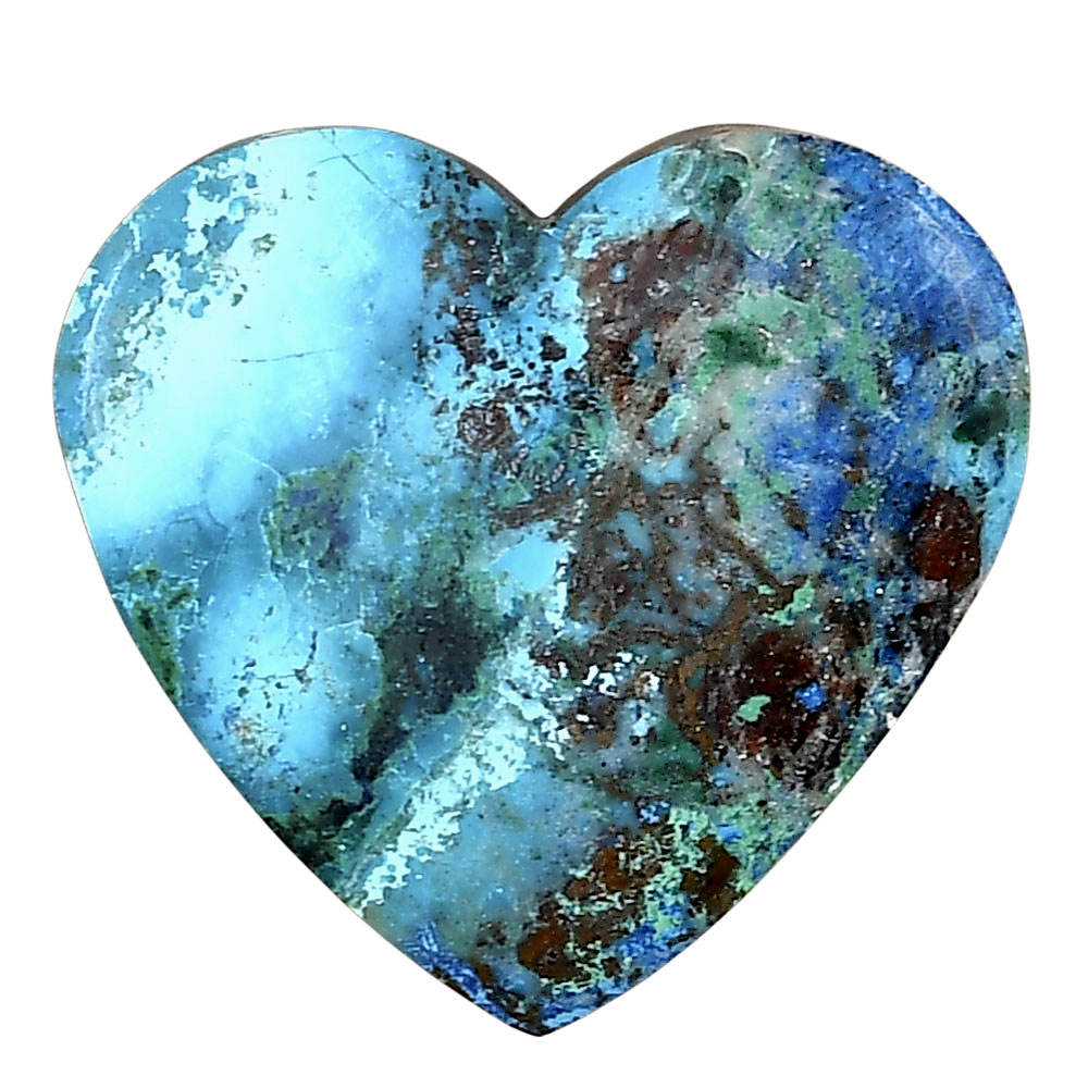 Shattuckite 28.62x26.84x5.3 mm Heart Gemstone LS02539-39