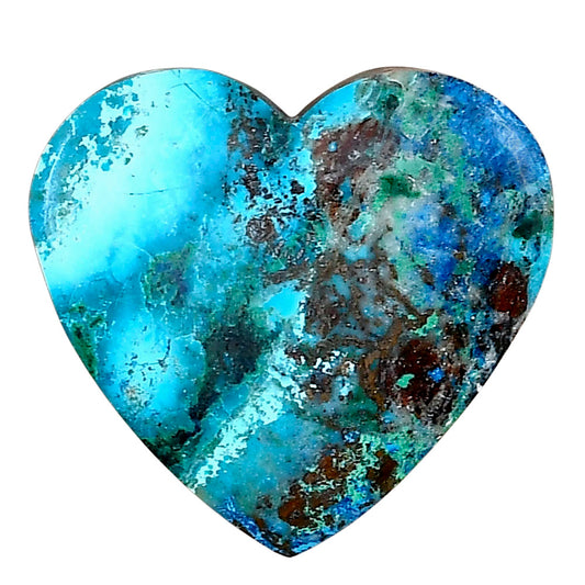 Shattuckite 28.62x26.84x5.3 mm Heart Gemstone LS02539-39