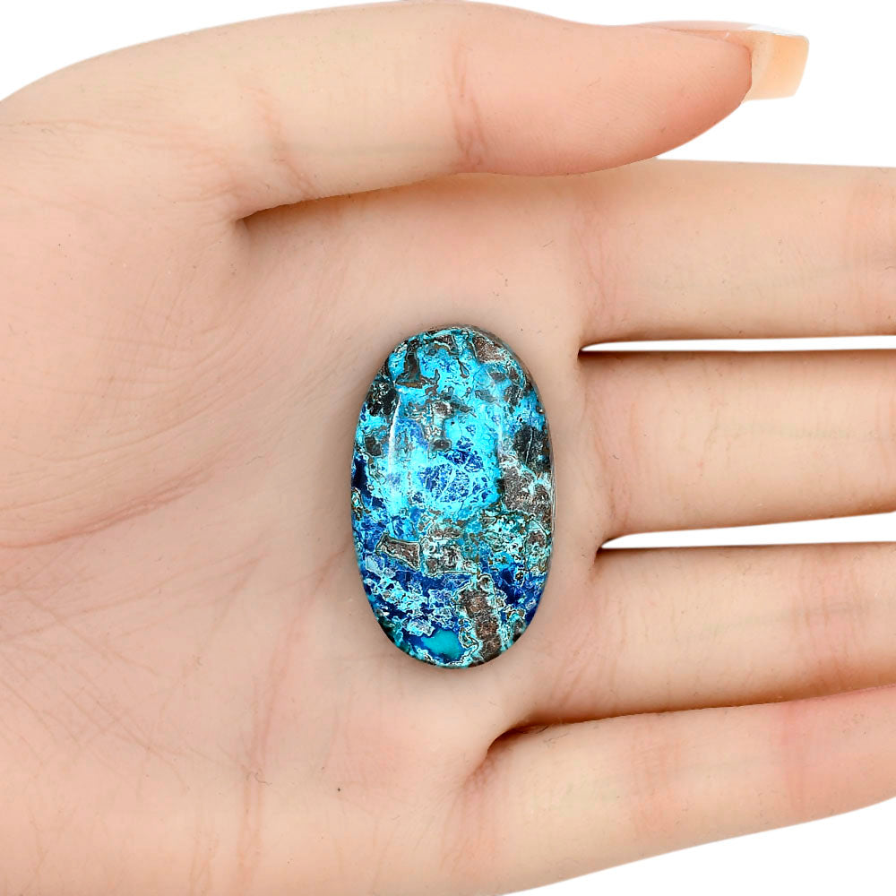 Shattuckite 33.96x20.1x8 mm Oval Gemstone LS02540-39