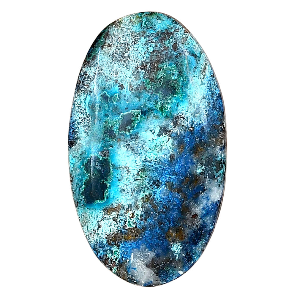 Shattuckite 35.36x20.57x5.5 mm Oval Gemstone LS02541-39