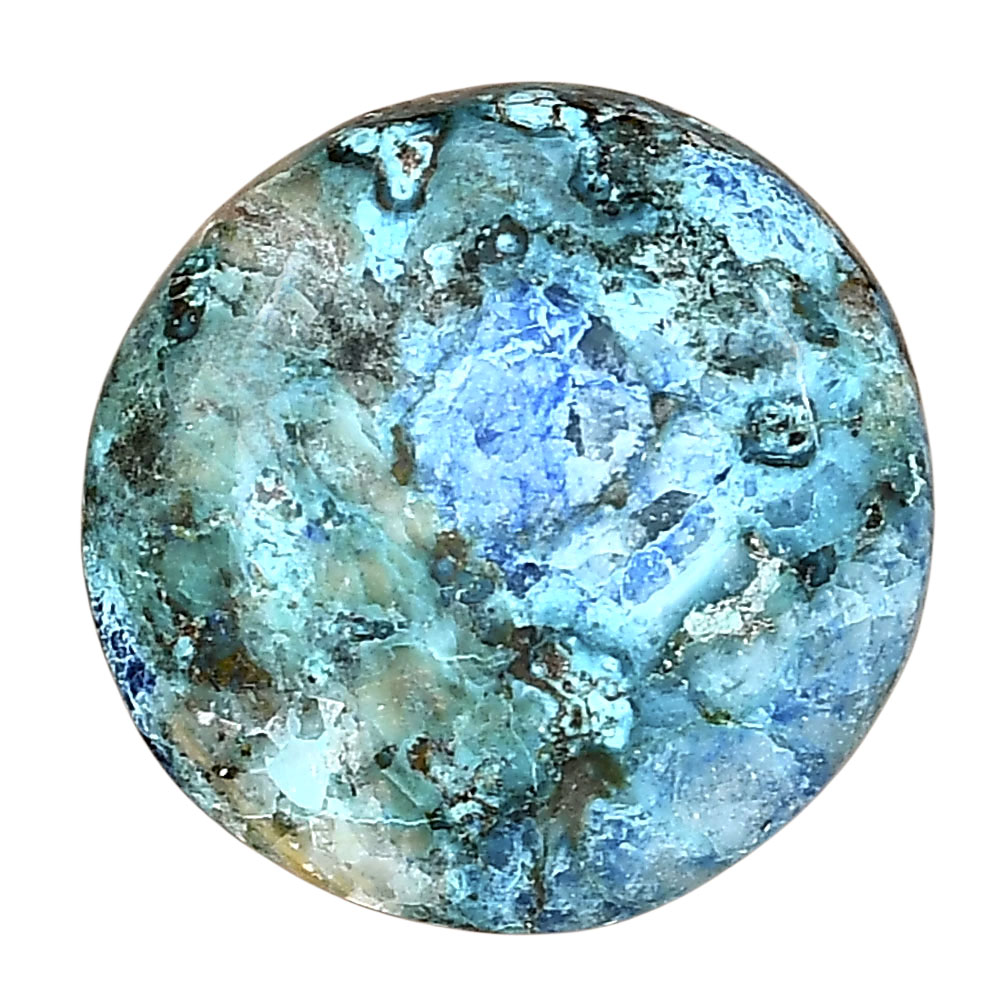 Shattuckite 26.74x26.74x6.7 mm Round Gemstone LS02545-39