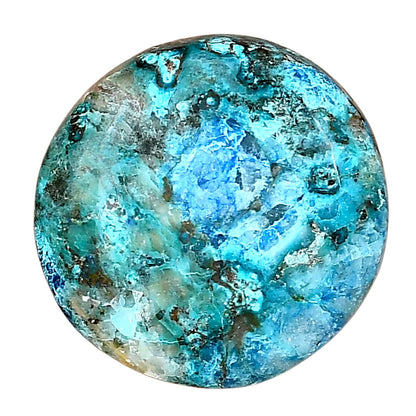 Shattuckite 26.74x26.74x6.7 mm Round Gemstone LS02545-39