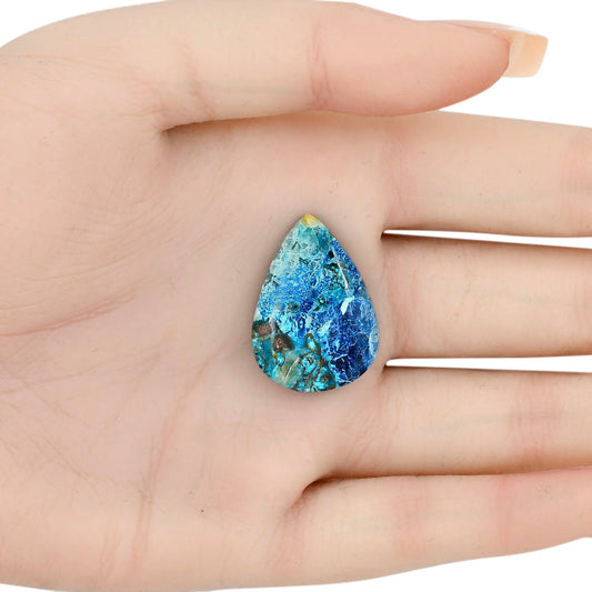 Shattuckite 26.67x19.1x6.7 mm Pear Gemstone LS02547-39
