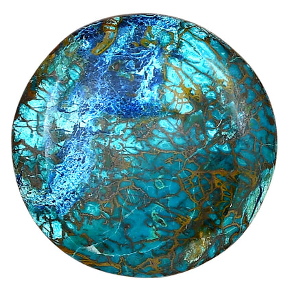 Shattuckite 33.1x33.1x7.5 mm Round Gemstone LS02562-39