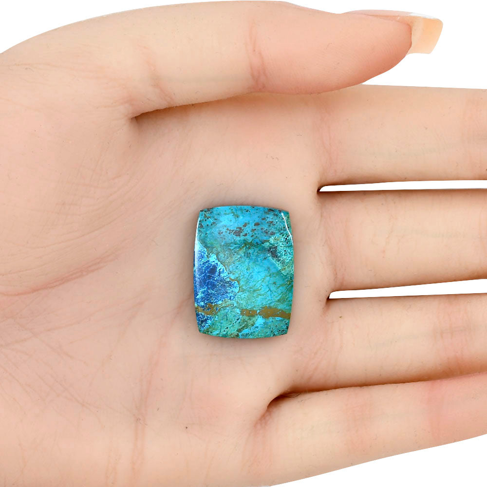 Shattuckite 24.05x18.24x4.8 mm Baguette Gemstone LS02568-39