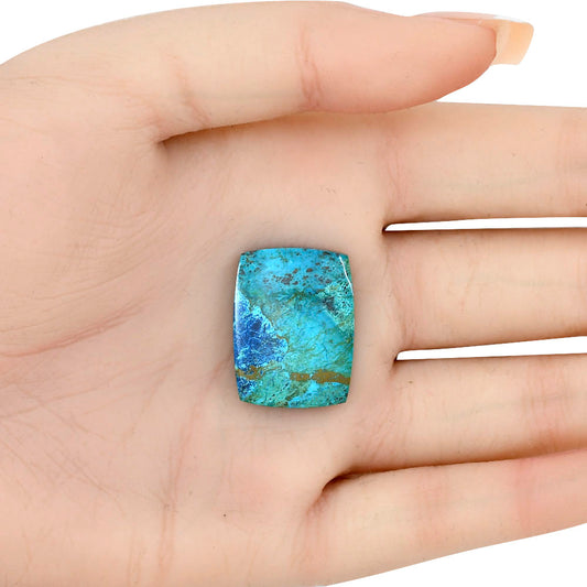 Shattuckite 24.05x18.24x4.8 mm Baguette Gemstone LS02568-39