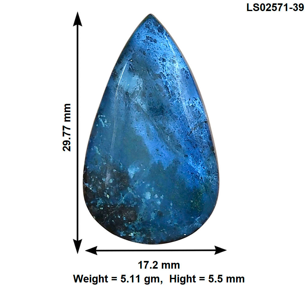 Shattuckite 29.77x17.2x5.5 mm Pear Gemstone LS02571-39
