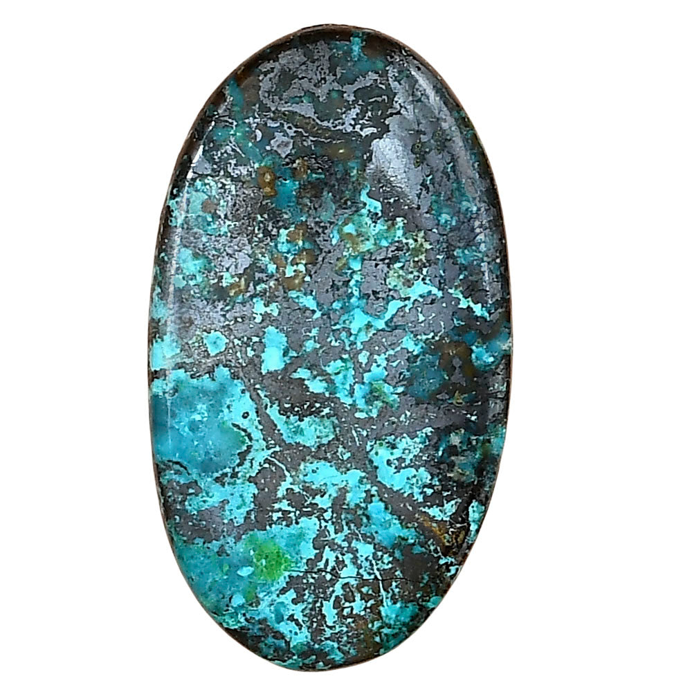 Shattuckite 34.82x20x4.2 mm Oval Gemstone LS02573-39