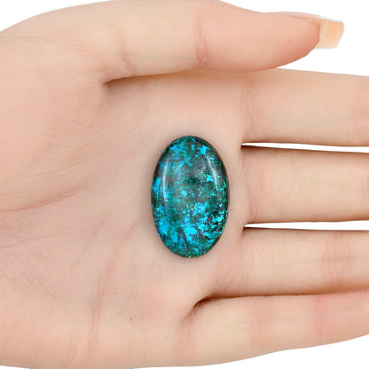 Shattuckite 29.37x19.18x5.5 mm Oval Gemstone LS02577-39