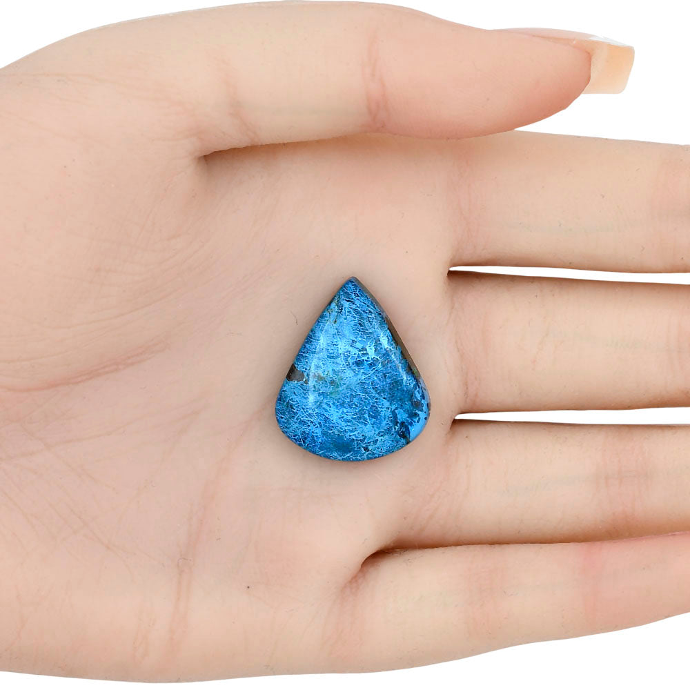 Shattuckite 24.25x20.57x5.7 mm Pear Gemstone LS02587-39