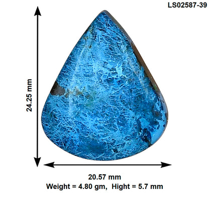 Shattuckite 24.25x20.57x5.7 mm Pear Gemstone LS02587-39