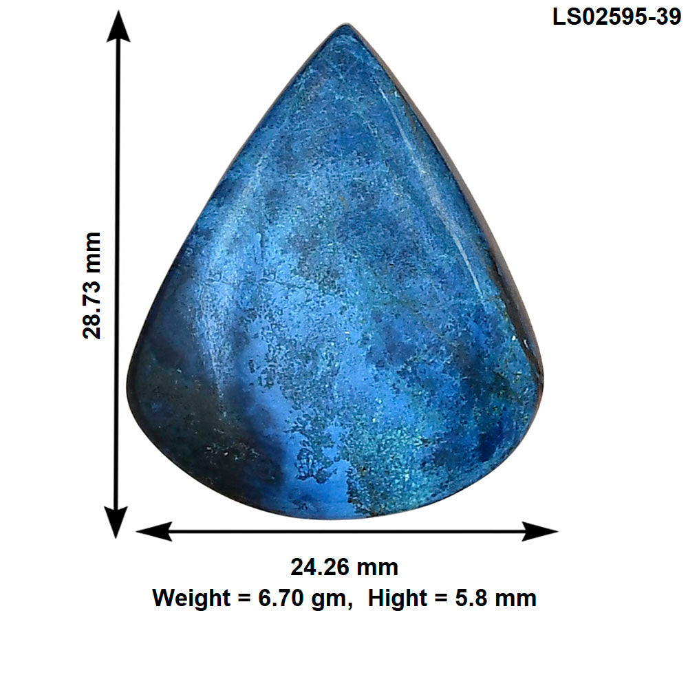 Shattuckite 28.73x24.26x5.8 mm Pear Gemstone LS02595-39