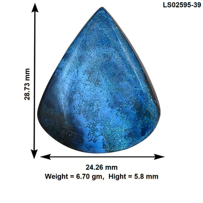 Shattuckite 28.73x24.26x5.8 mm Pear Gemstone LS02595-39