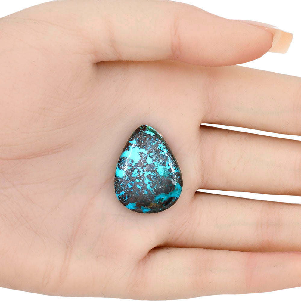 Shattuckite 24.21x20.25x5.4 mm Pear Gemstone LS02596-39