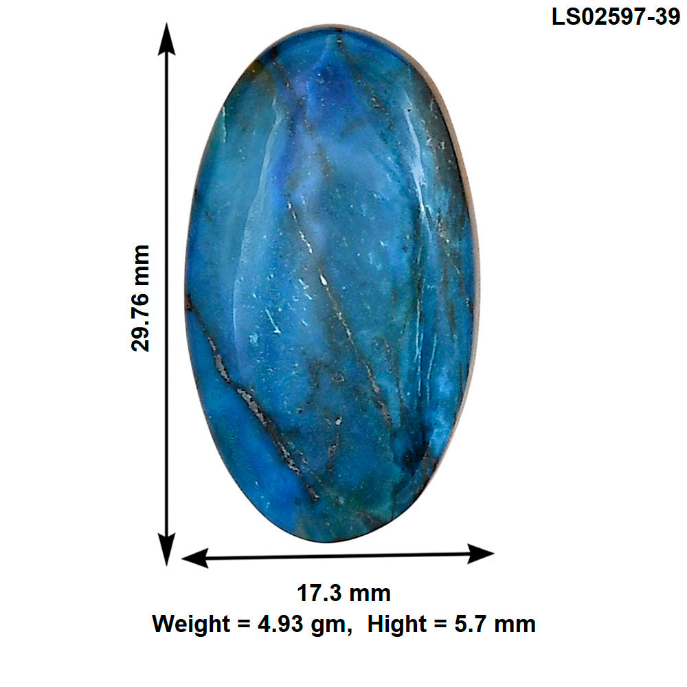 Shattuckite 29.76x17.3x5.7 mm Oval Gemstone LS02597-39