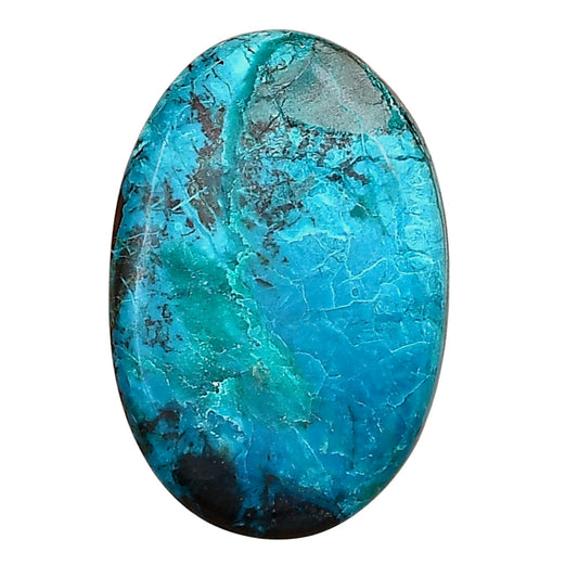 Shattuckite 29.78x19.84x4.8 mm Oval Gemstone LS02606-39