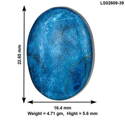Shattuckite 22.65x16.4x5.6 mm Oval Gemstone LS02609-39