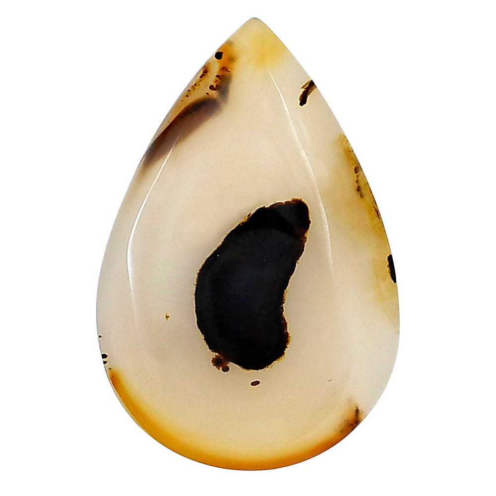 Montana Agate 34x22.8x5 mm Pear Gemstone LS02648-40