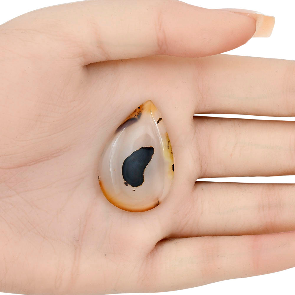 Montana Agate 34x22.8x5 mm Pear Gemstone LS02648-40