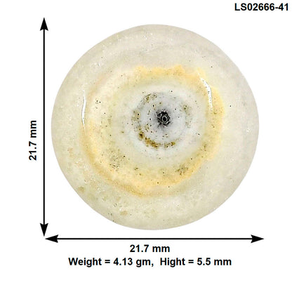 Solar Quartz Eye 21.7x21.7x5.5 mm Round Gemstone LS02666-41