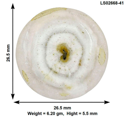 Solar Quartz Eye 26.5x26.5x5.5 mm Round Gemstone LS02668-41