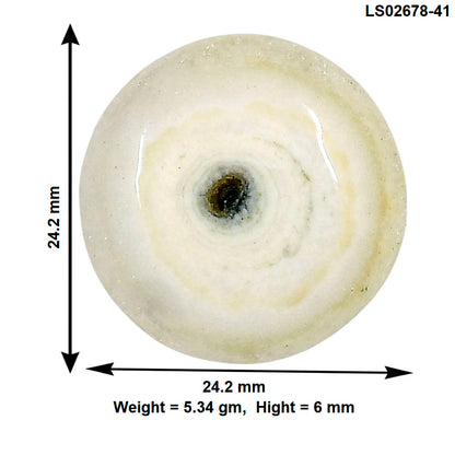 Solar Quartz Eye 24.2x24.2x6 mm Round Gemstone LS02678-41