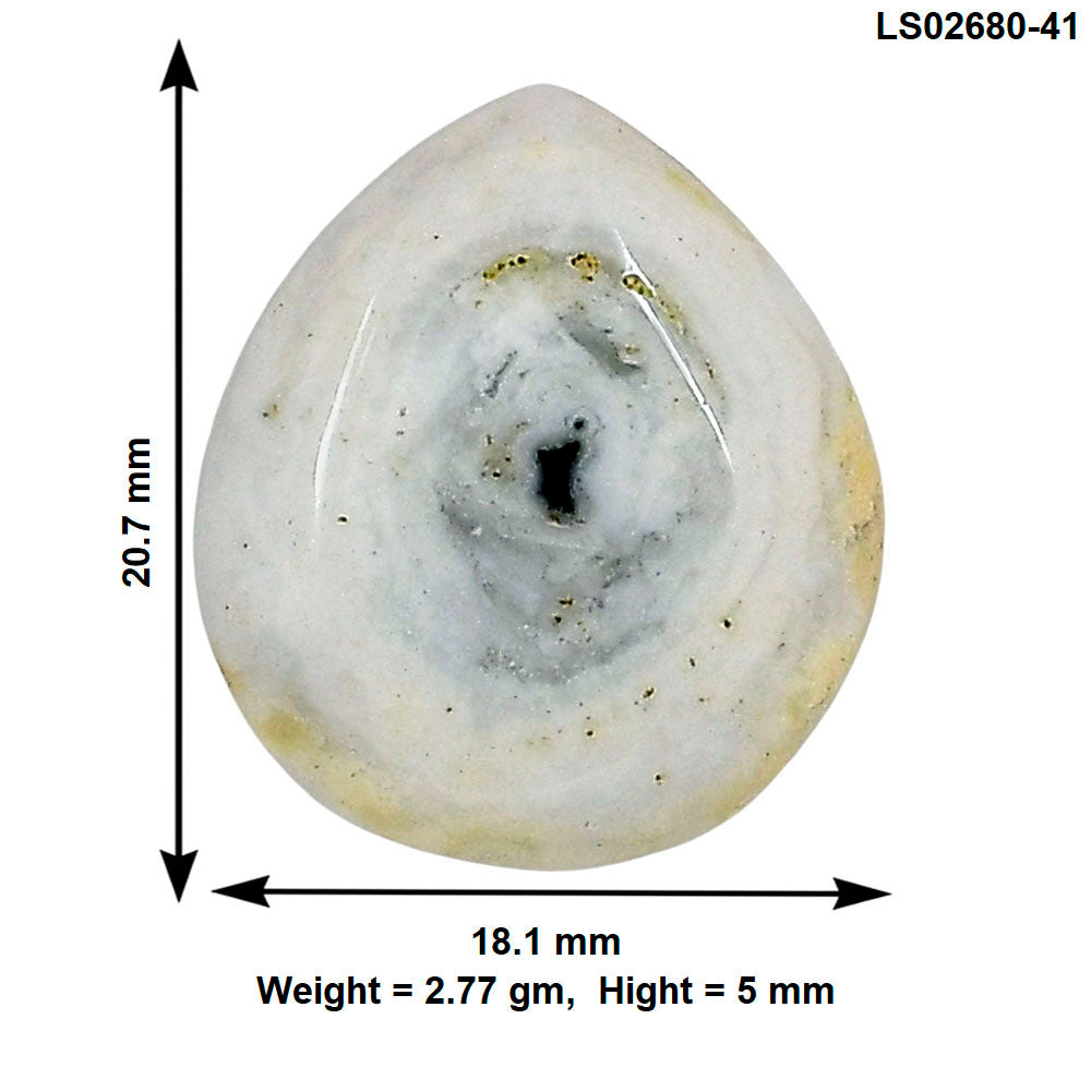 Solar Quartz Eye 20.7x18.1x5 mm Pear Gemstone LS02680-41