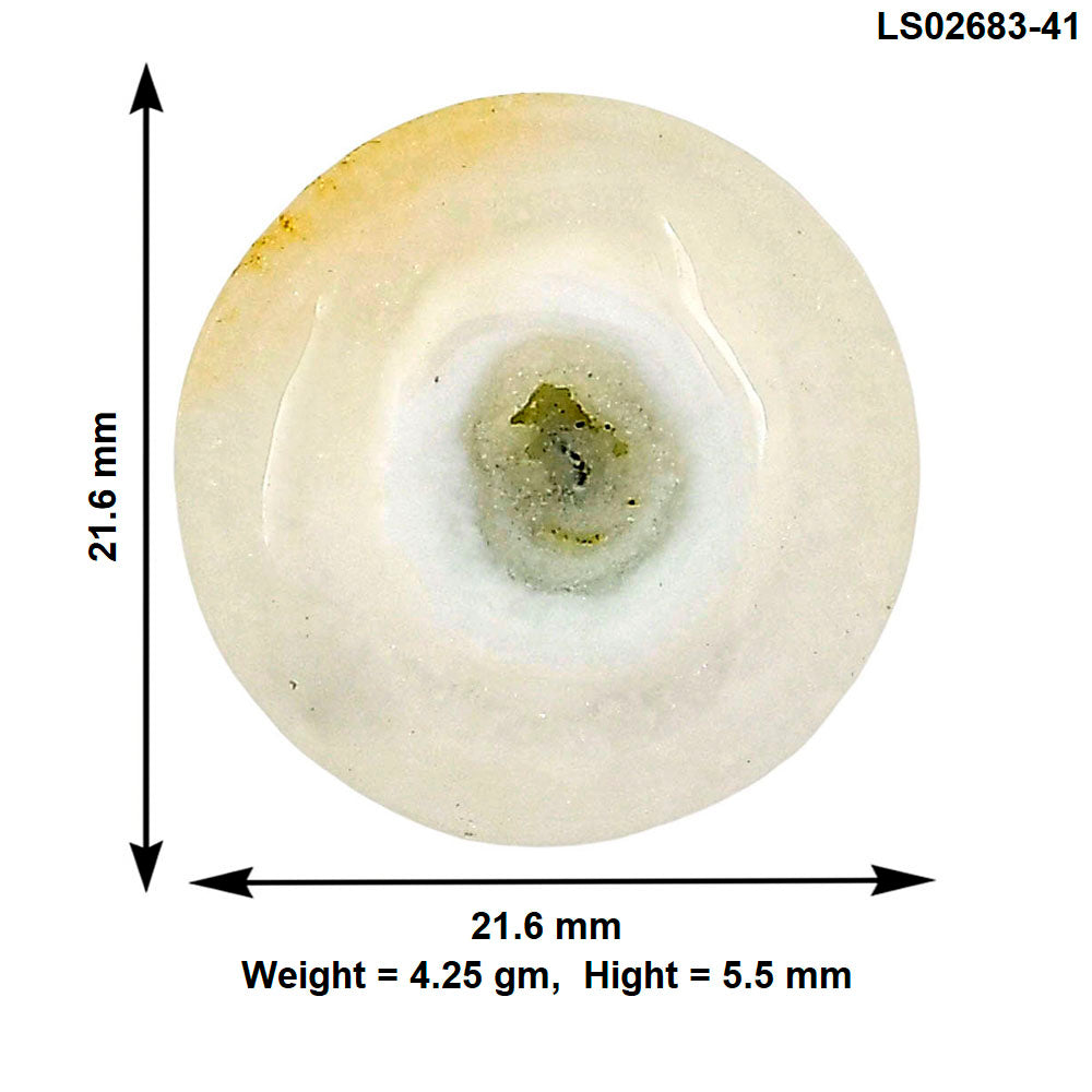 Solar Quartz Eye 21.6x21.6x5.5 mm Round Gemstone LS02683-41