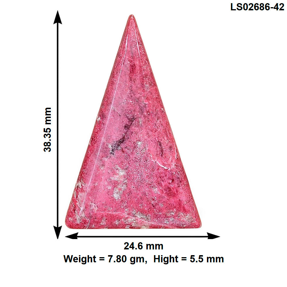 Pink Thulite 38.35x24.6x5.5 mm Fancy Gemstone LS02686-42