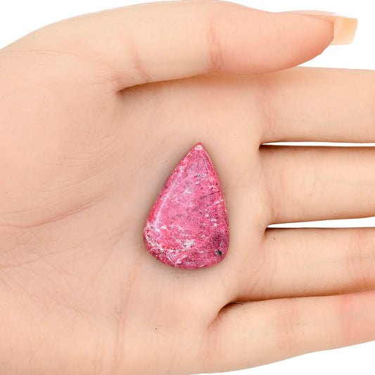 Pink Thulite 30.1x20.5x5.5 mm Pear Gemstone LS02691-42