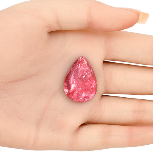Pink Thulite 26.5x19.6x6 mm Pear Gemstone LS02696-42