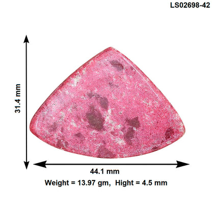 Pink Thulite 44.1x31.4x4.5 mm Fancy Gemstone LS02698-42