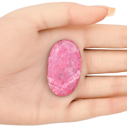 Pink Thulite 41.8x25.2x5.5 mm Oval Gemstone LS02699-42