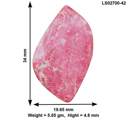 Pink Thulite 34x19.65x4.8 mm Fancy Gemstone LS02700-42