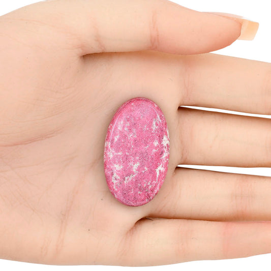Pink Thulite 35.8x21.55x5.5 mm Oval Gemstone LS02707-42