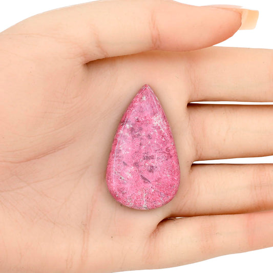 Pink Thulite 40.75x24.25x5.5 mm Pear Gemstone LS02713-42