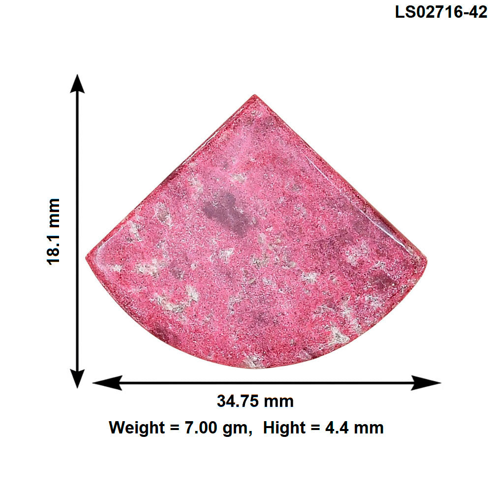 Pink Thulite 34.75x18.1x4.4 mm Fancy Gemstone LS02716-42